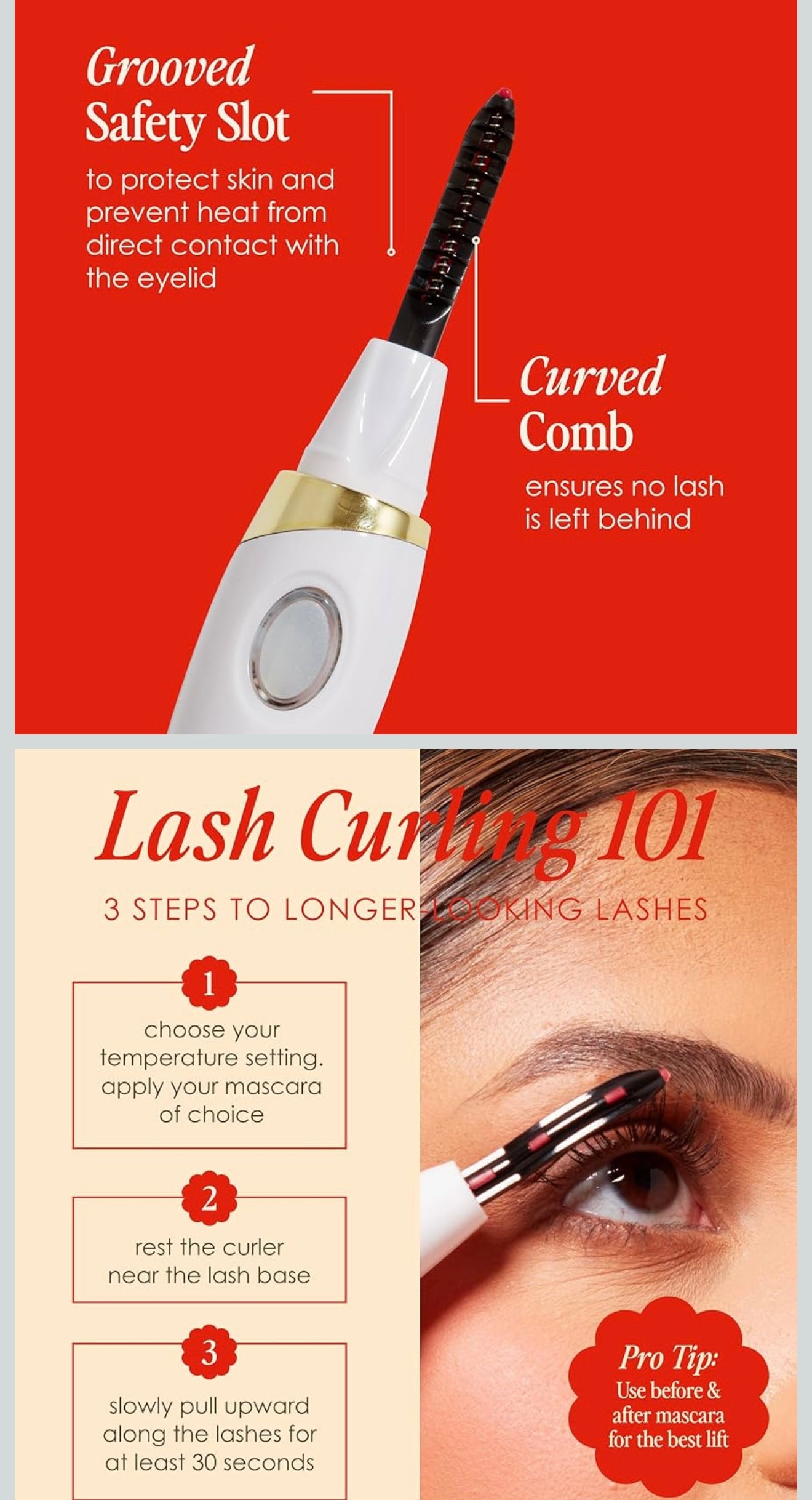 Grande Cosmetics LASH-LIFT - Rizador de pestañas calentado