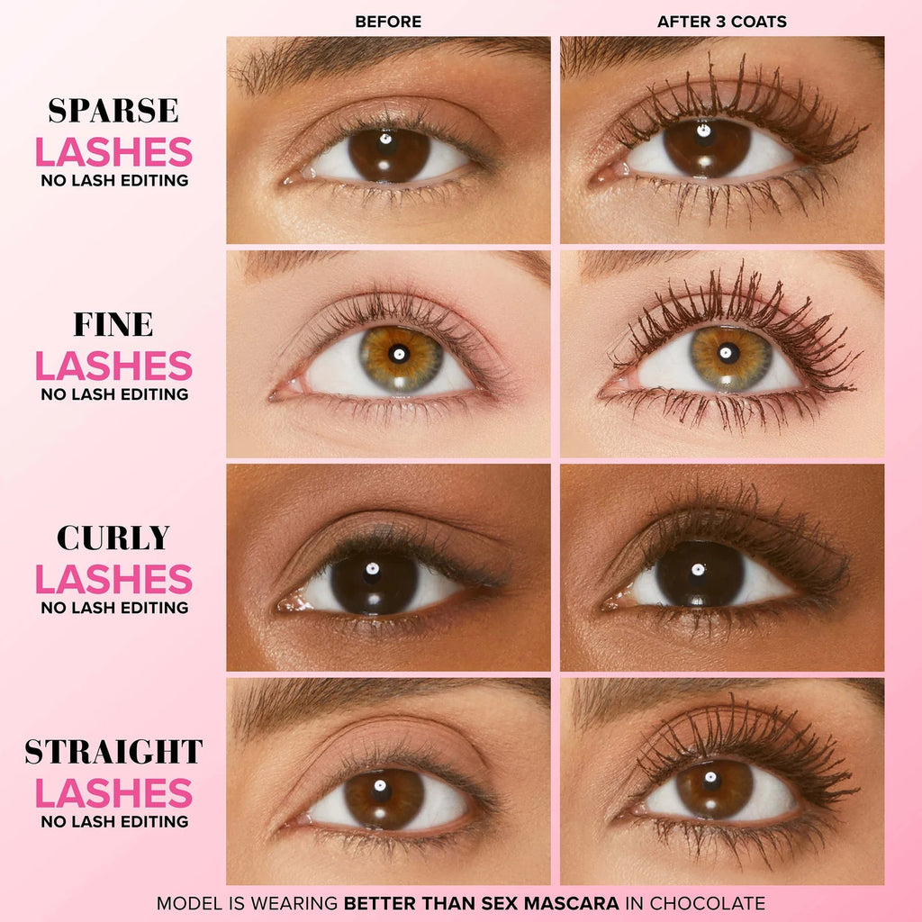 Too faced - Mascara de pestañas better than sex chocolate